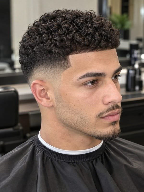 Buzz Cut Curly Hair Taper