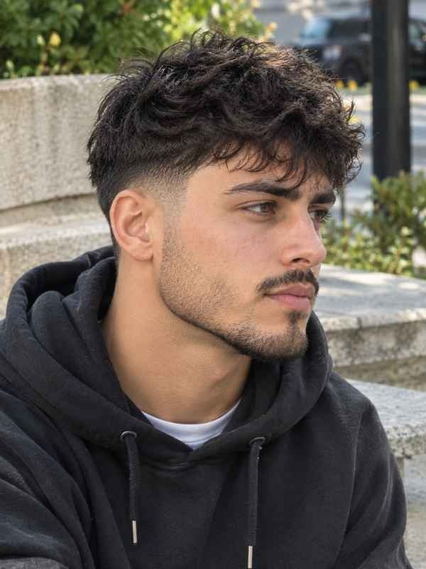 Messy French Crop Low Taper Fade