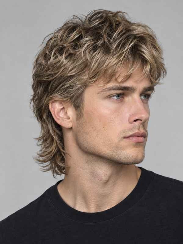 Balanced Neutral Blonde Mullet