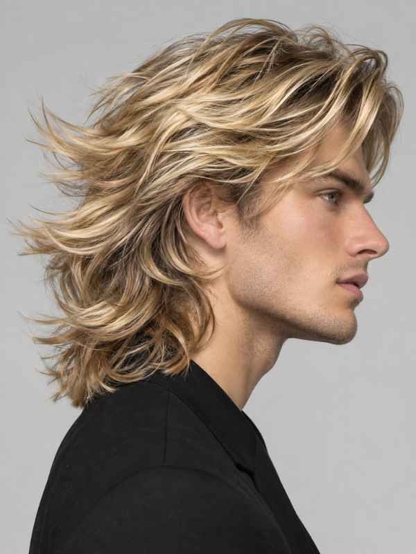 Wind Flow Blonde Mullet