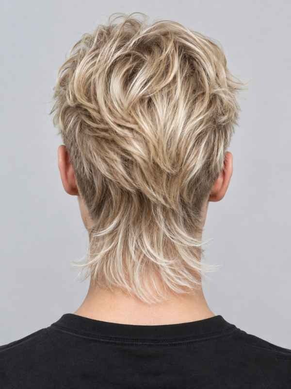 Feather Finish Blonde Mullet