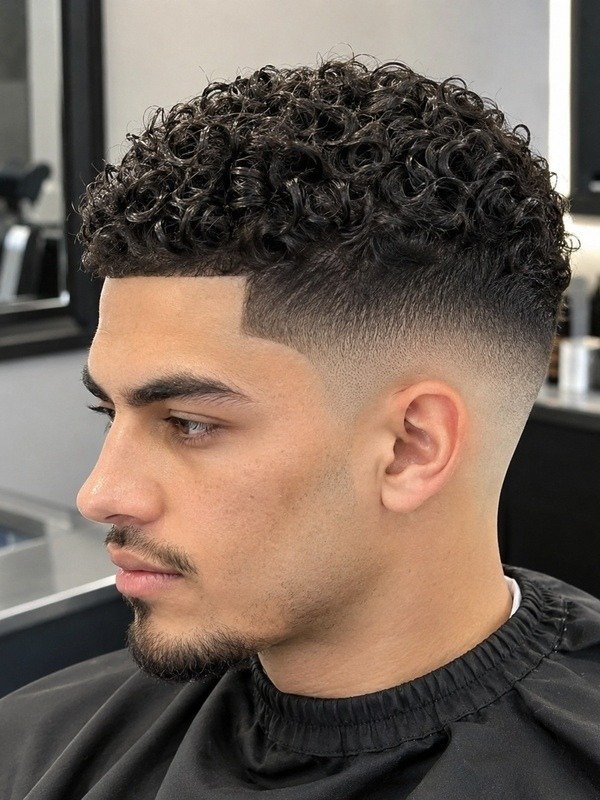 Buzz Cut Curly Hair Fade