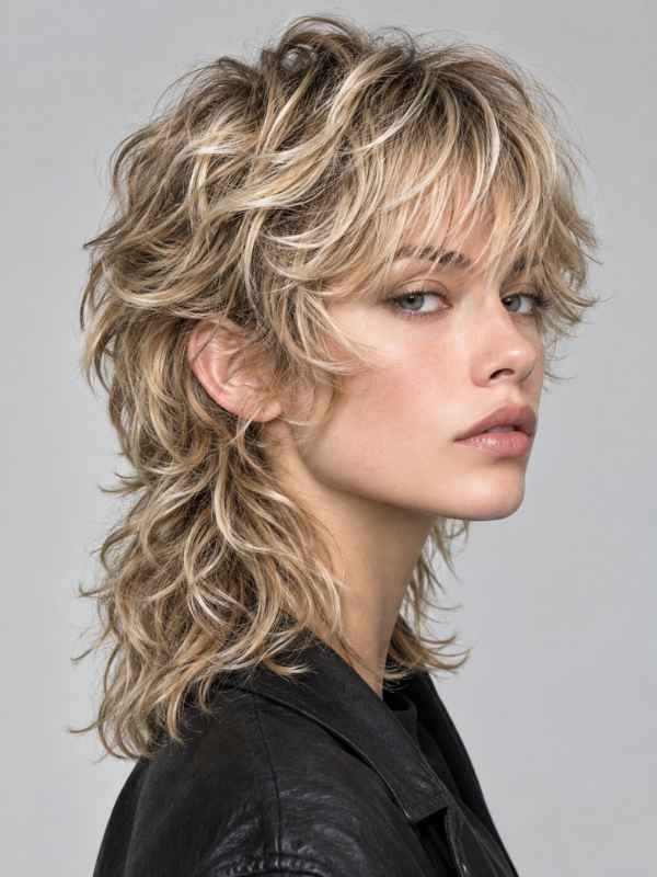 Wolf Hybrid Blonde Mullet