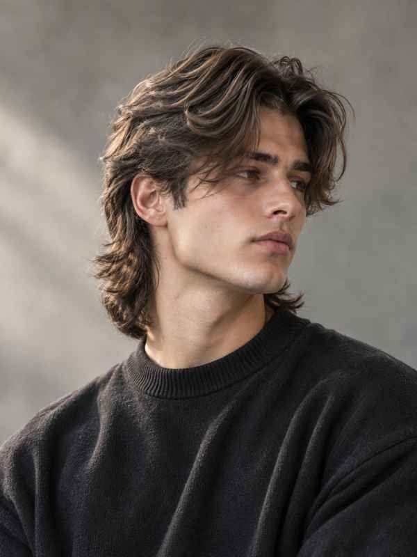 Textured Curtain Mullet