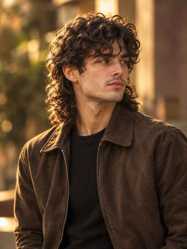 Curly Curtain Mullet