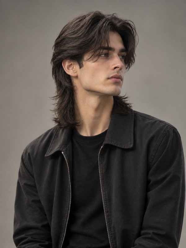 Straight Hair Curtain Mullet