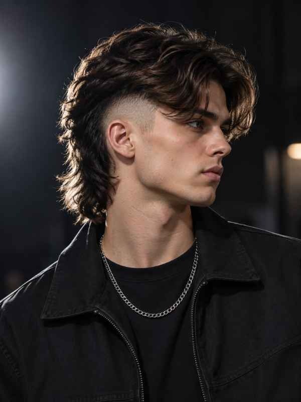 Undercut Curtain Mullet