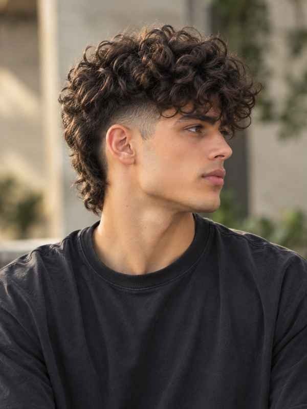 Curly Reverse Mullet