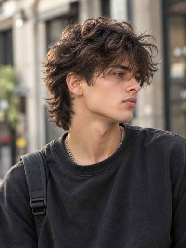 Reverse Mullet with Bangs