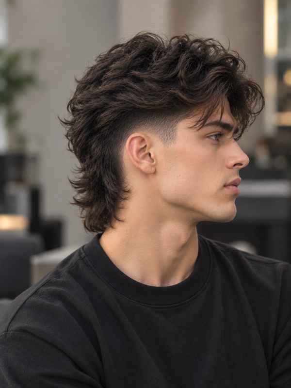 Reverse Mullet with Taper Fade