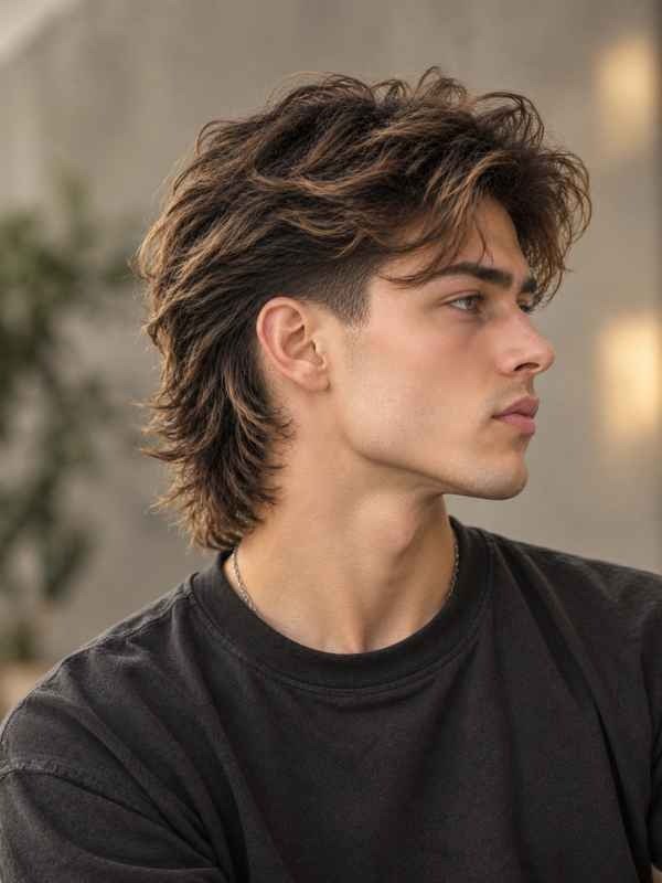 Reverse Mullet with Highlights