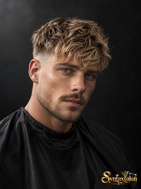 Blonde Textured Fringe