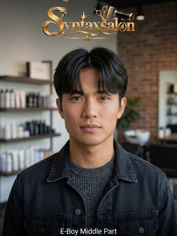 E-boy middle part