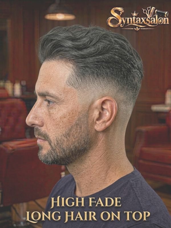 High Fade Long Hair on Top