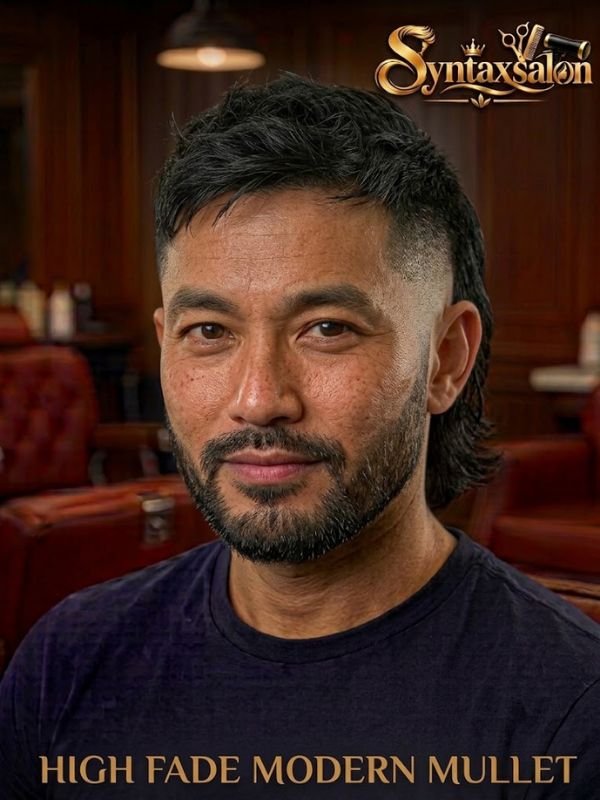High Fade Modern Mullet
