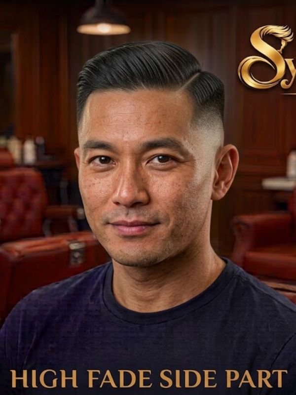 High Fade Side Part
