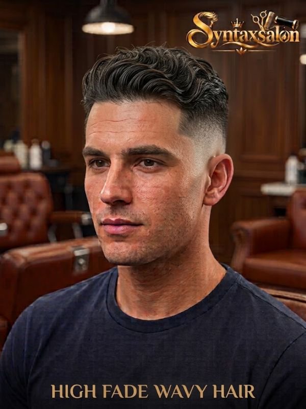 High Fade Wavy Hair