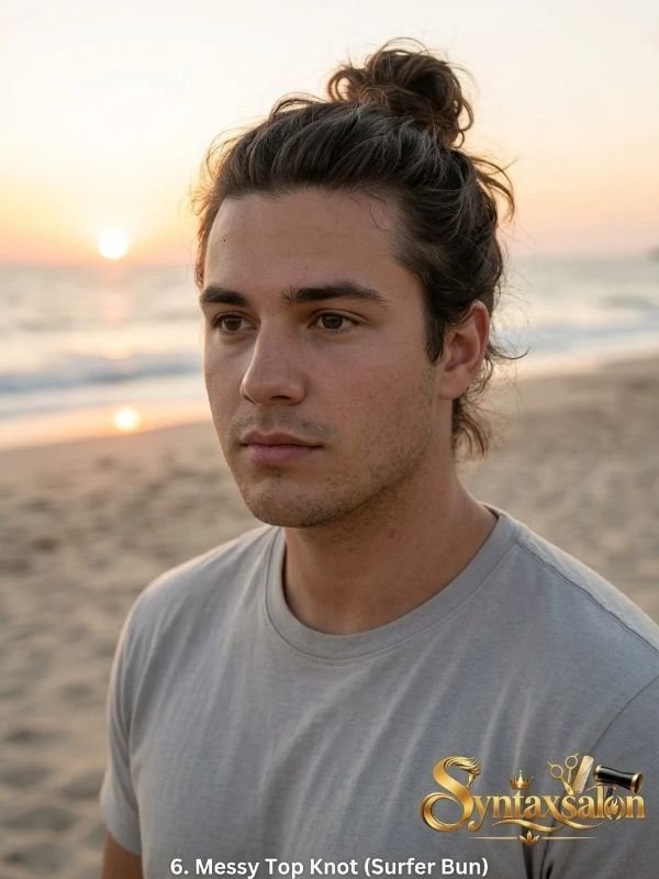 Messy Top Knot (Surfer Bun)
