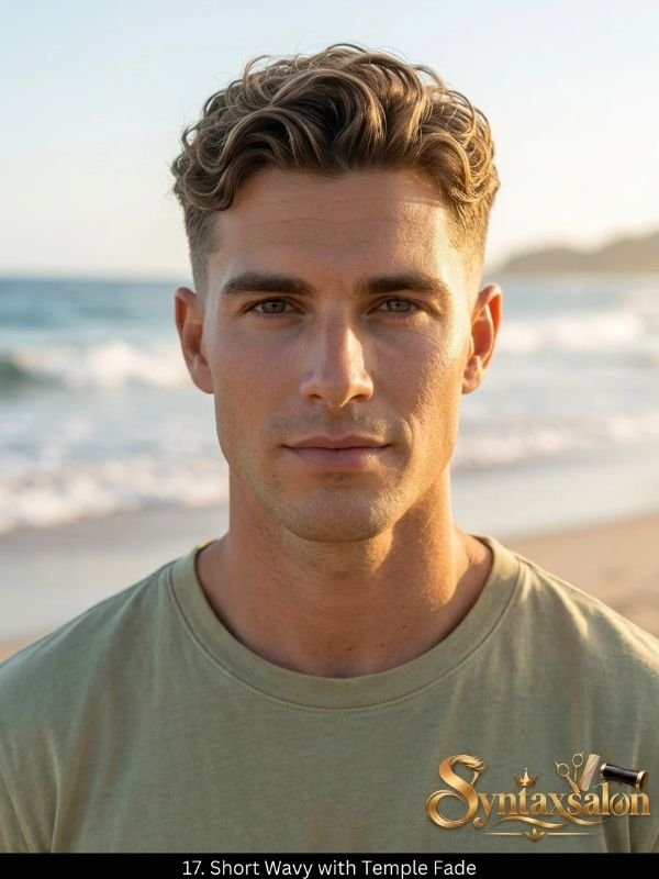 Short Wavy with Temple Fade