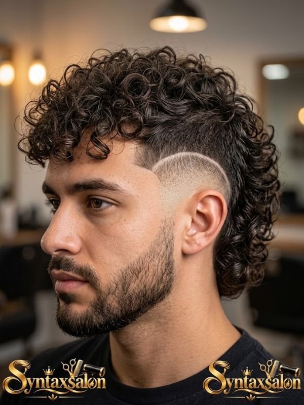 Temple Fade Modern Mullet