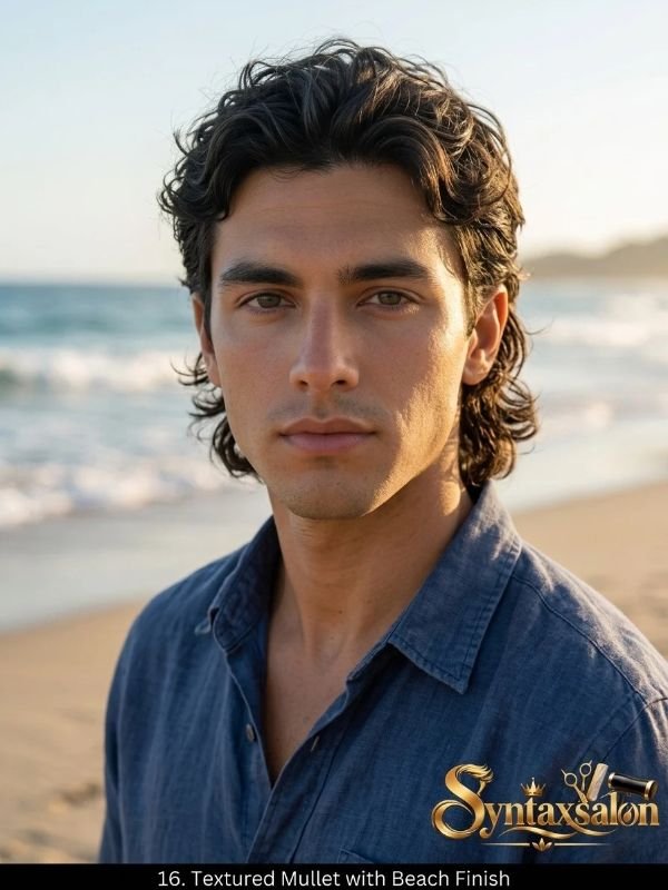 Textured Mullet with Beach Finish