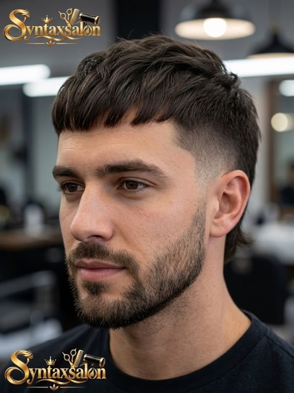 Thick hair modern mullet