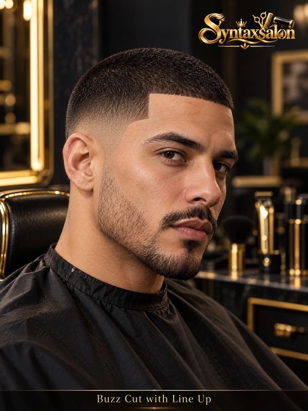 buzz cut with line up