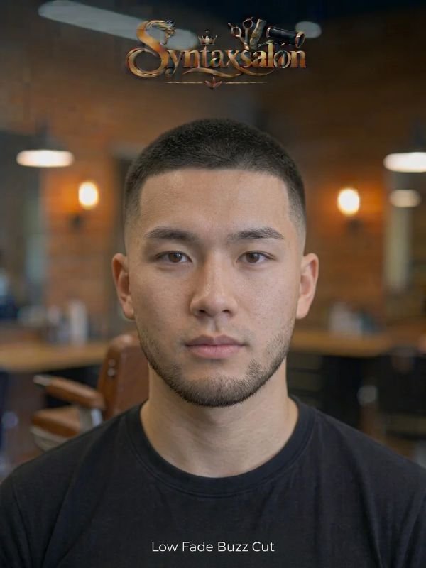 low fade buzz cut