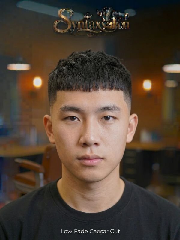 low fade caesar cut