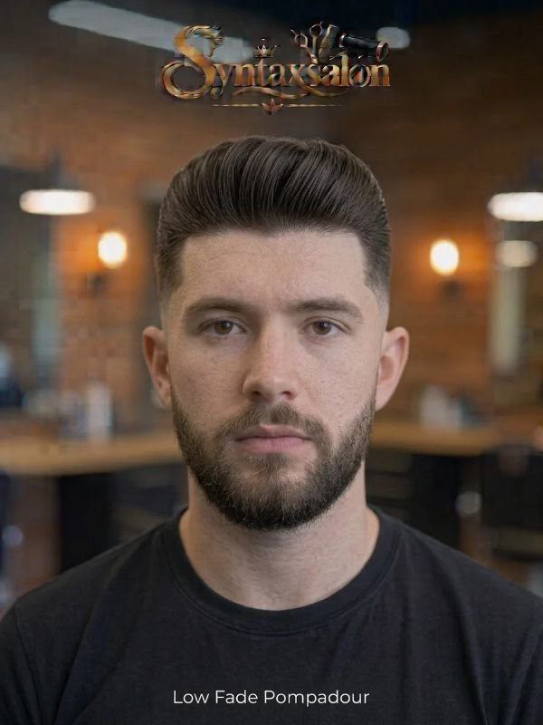low fade pompadour