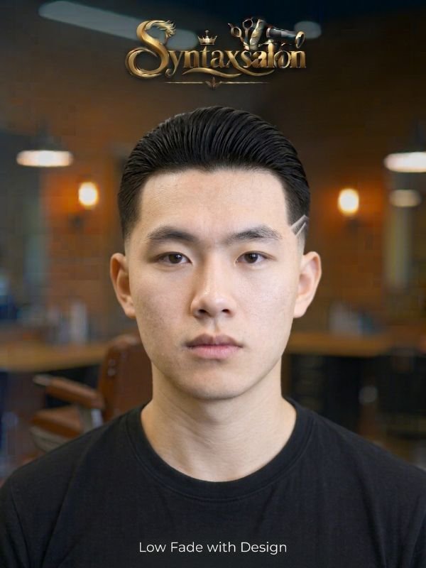 low fade with design