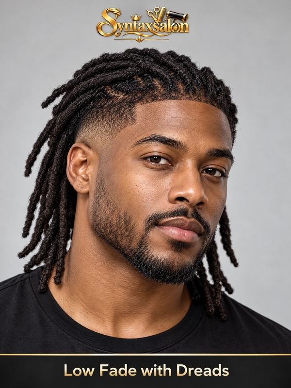 low fade with dreads