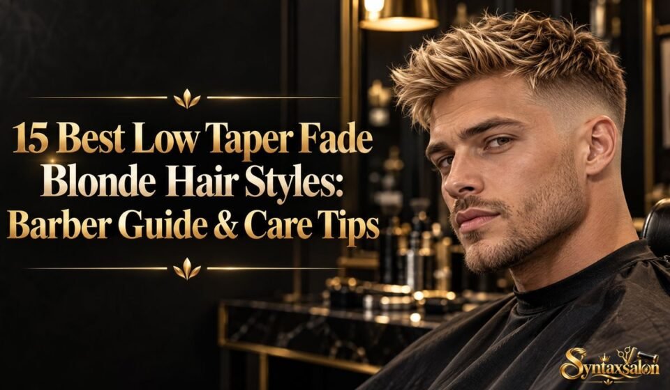 low taper fade blonde hair style