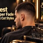 low taper fade with buzz cut