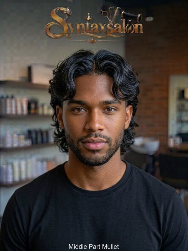 middle part mullet