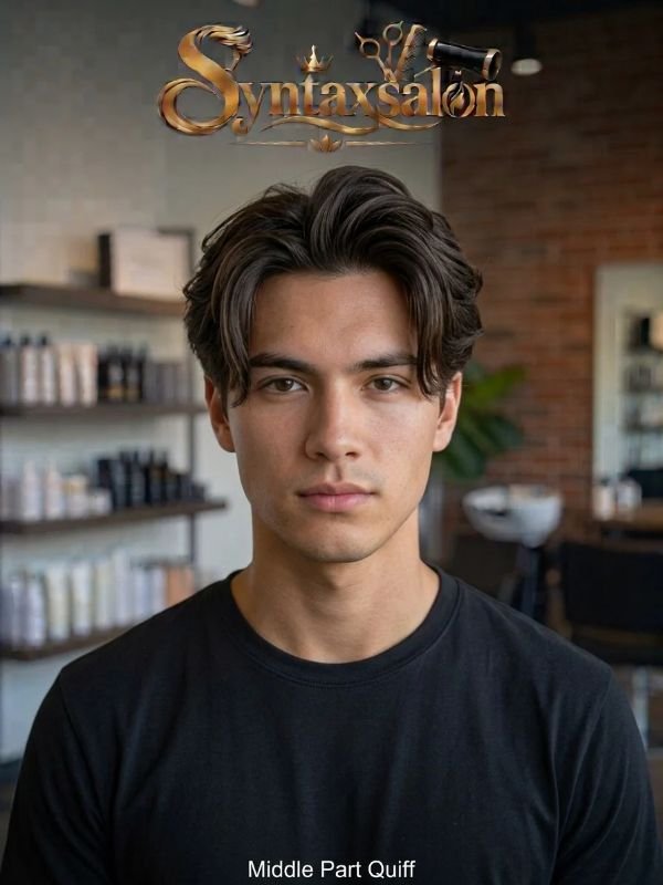 middle part quiff