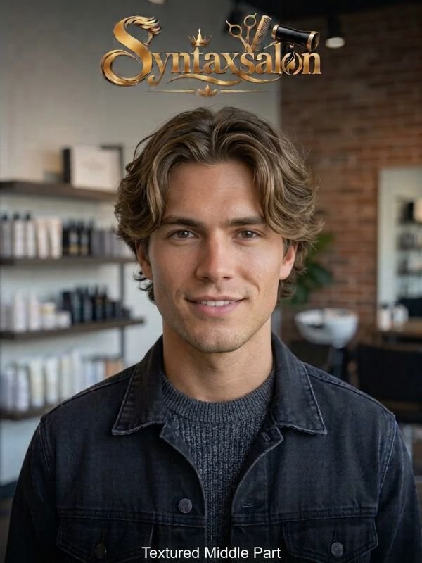 textured middle part